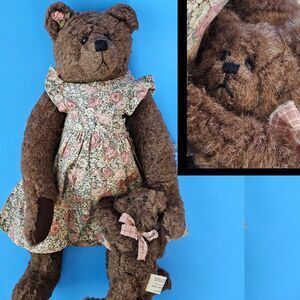 Olde Friends Bear Company Savanna & Lilly w/ Tag Hand L.E. #128/1000 Handmade